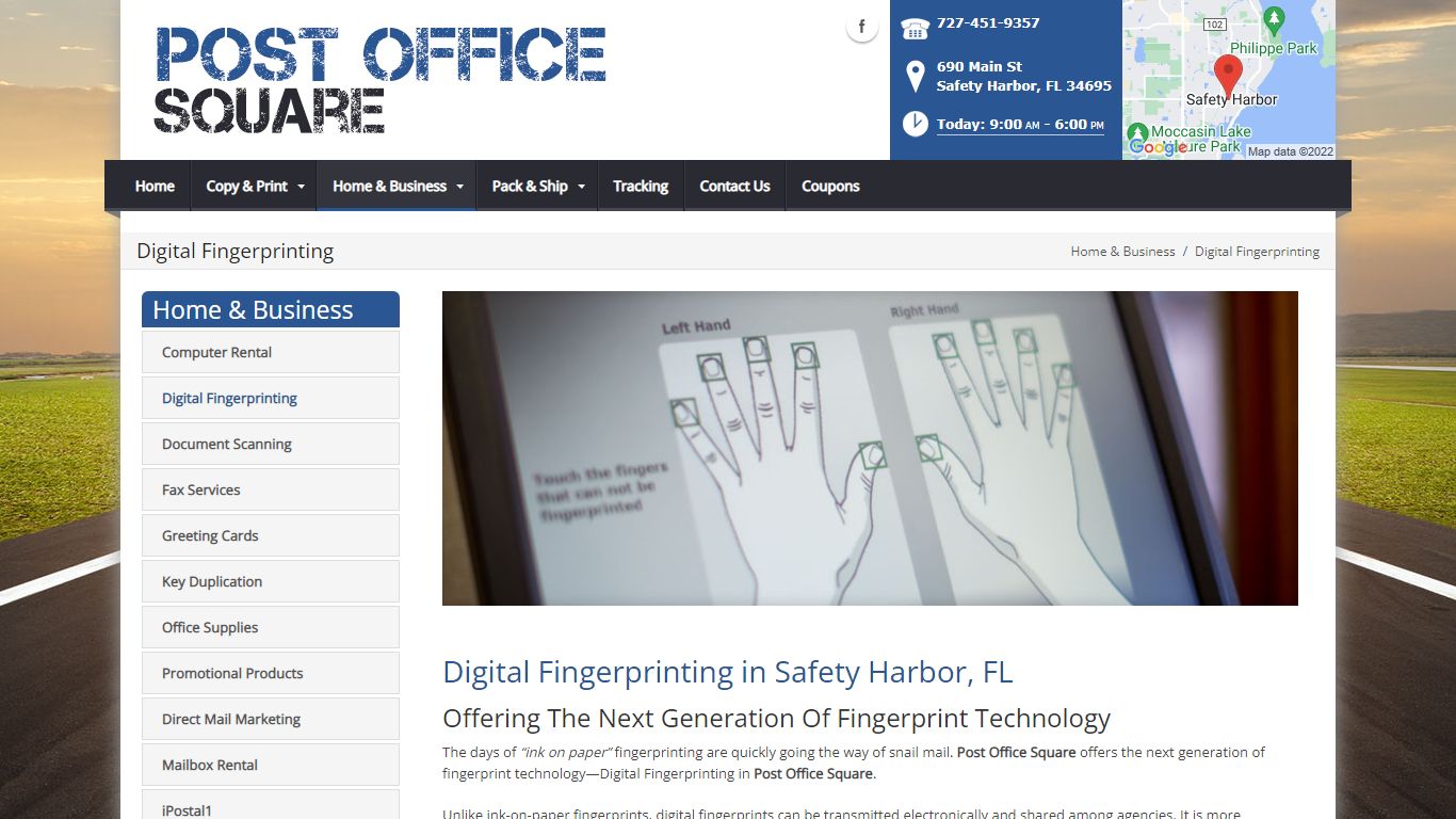 Digital Fingerprinting | Safety Harbor, FL | Post Office Square