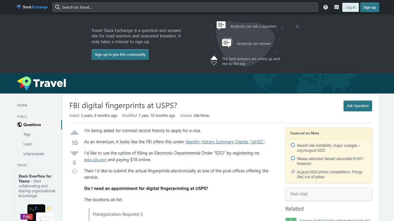 visas - FBI digital fingerprints at USPS? - Travel Stack Exchange
